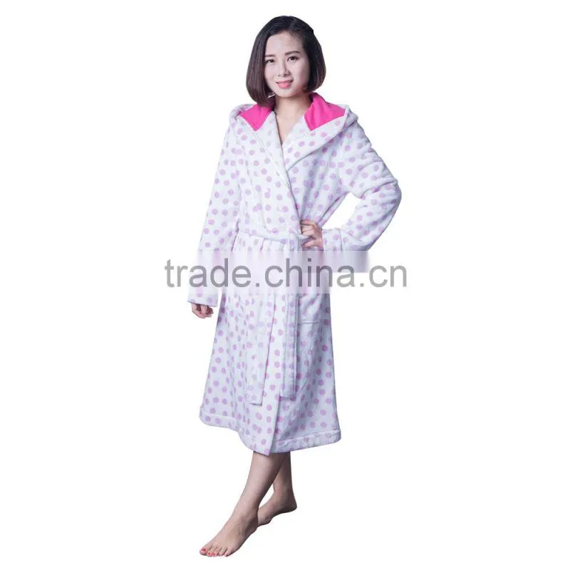 2016 women dressing gown coral fleece wholesale