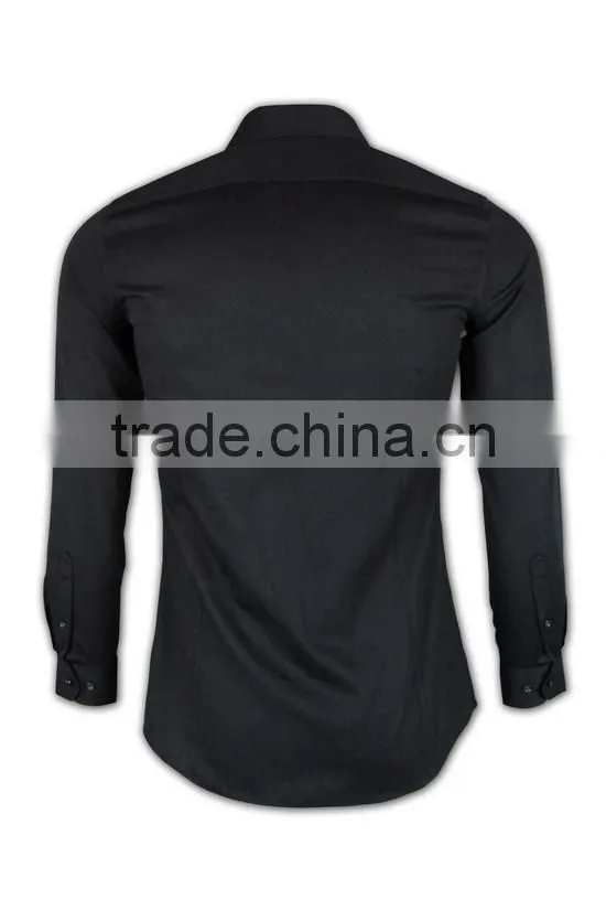 100% Cotton Design china made men's black ready made cotton shirt