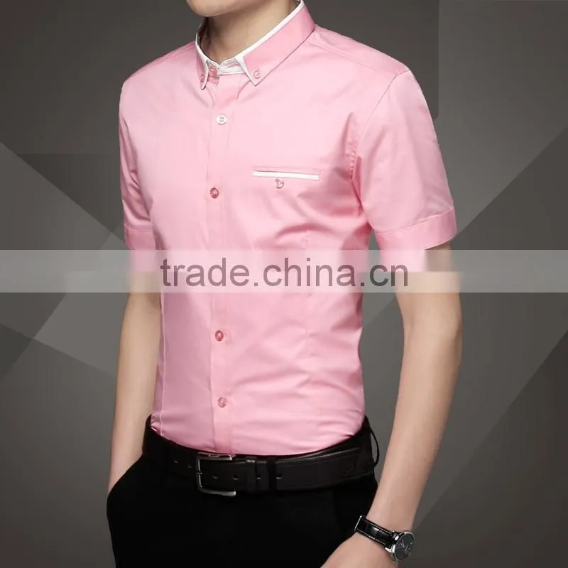 The groom long sleeve shirt in spring and summer youth han edition cultivate one's morality leisure pure color