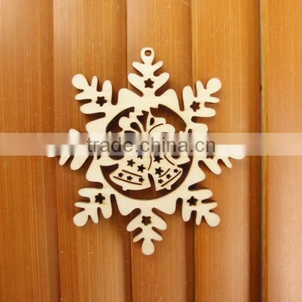 Customized Snowflake Decorations Wood Craft Hanging Accessories