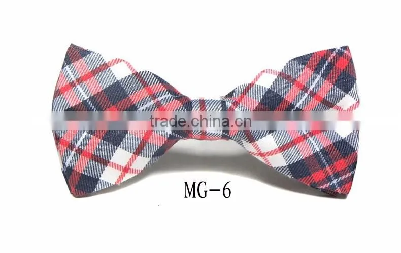 Cotton Checkered Children Kid Boy Toddler Baby Child Pre Tied Neck Bow Tie