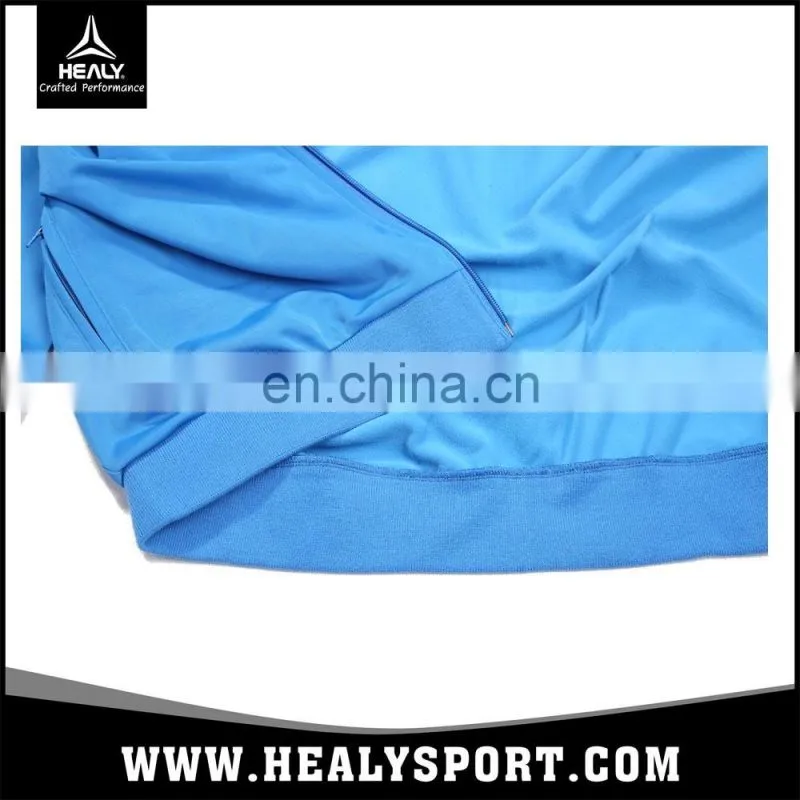 High Quality full zip sprint woven blue training jacket