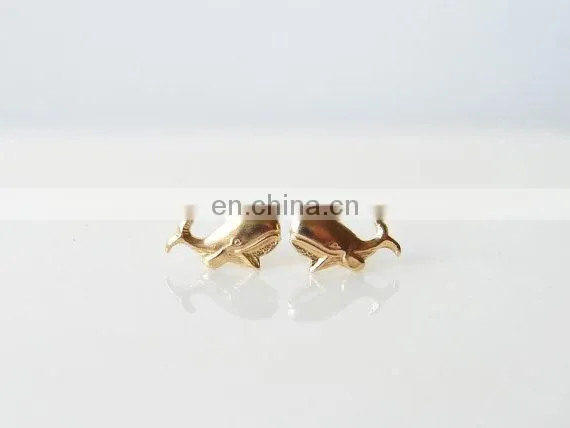 Tiny hook stone Earrings