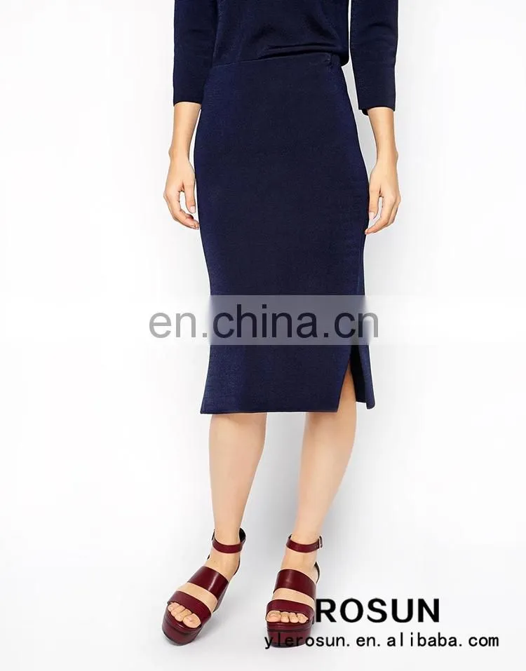 Knit Pencil Skirt Classic Suit For Woman