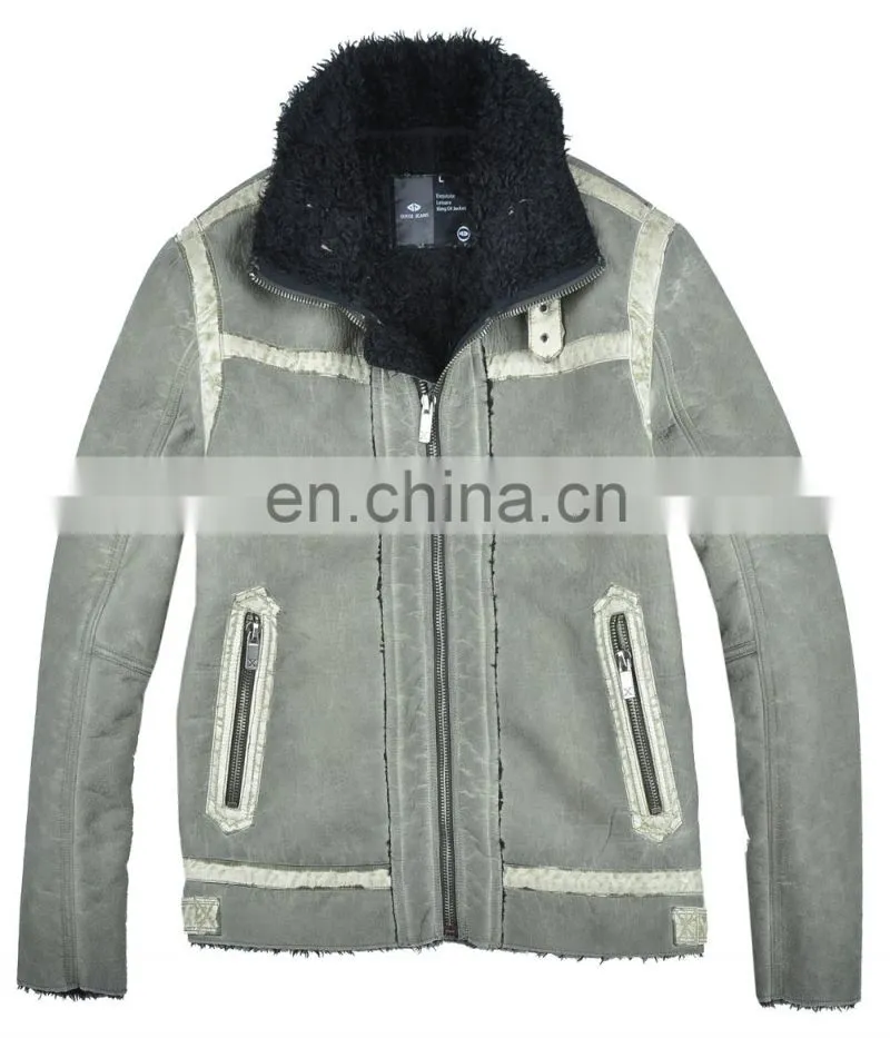2015 last fashion mens handsome lamb motrocycle pure leather jacket