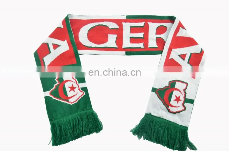 2016 Best Selling Sports Scarf Knitted Football Team scarf