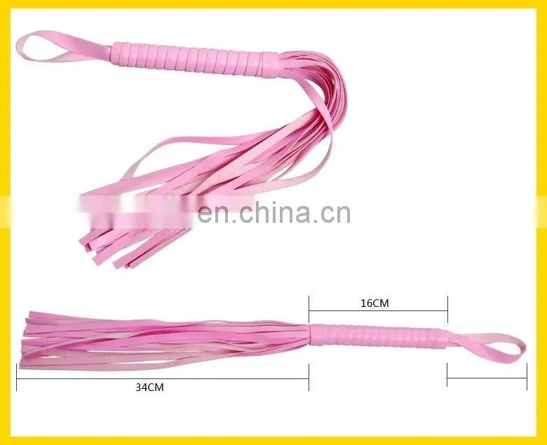 classic faux PVC leather whip for party favor toy