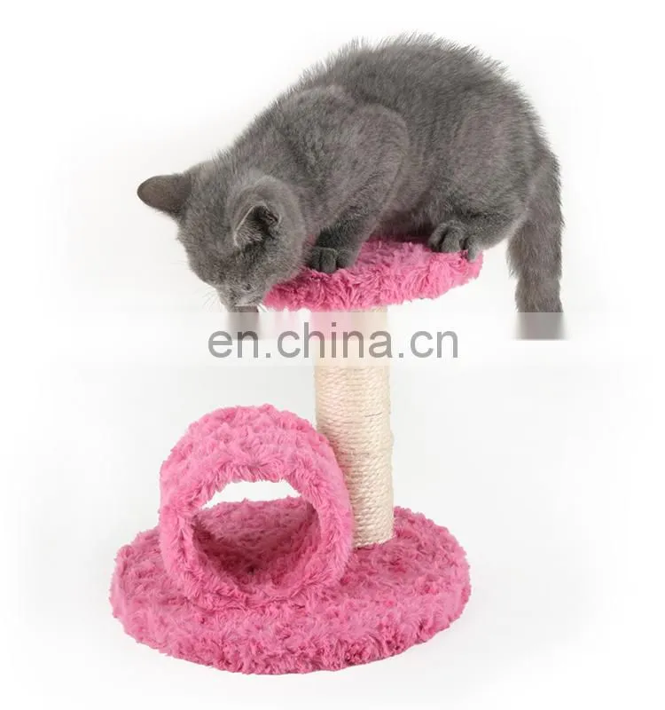Lovable Bear double Climb Frame, A Good Place for Cats Kitty to Hide and Play