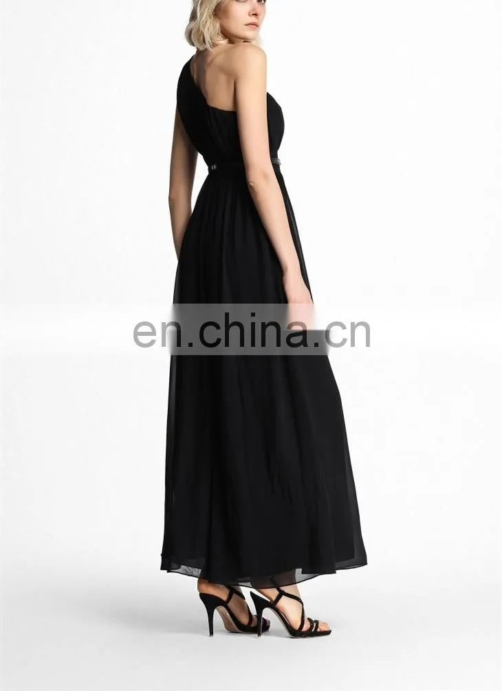 chiffon fabric black lining pants elegant women rompers and jumpsuits 2016