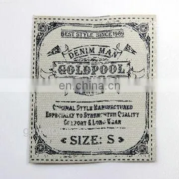 custom denim clothing brand name woven label for jeans