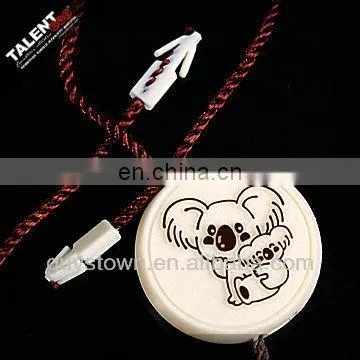custom private brand name logo plastic seal tag for garment hang tag