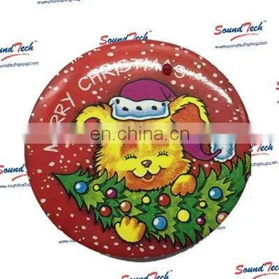 Merry Chrismas LED flashing musical badge