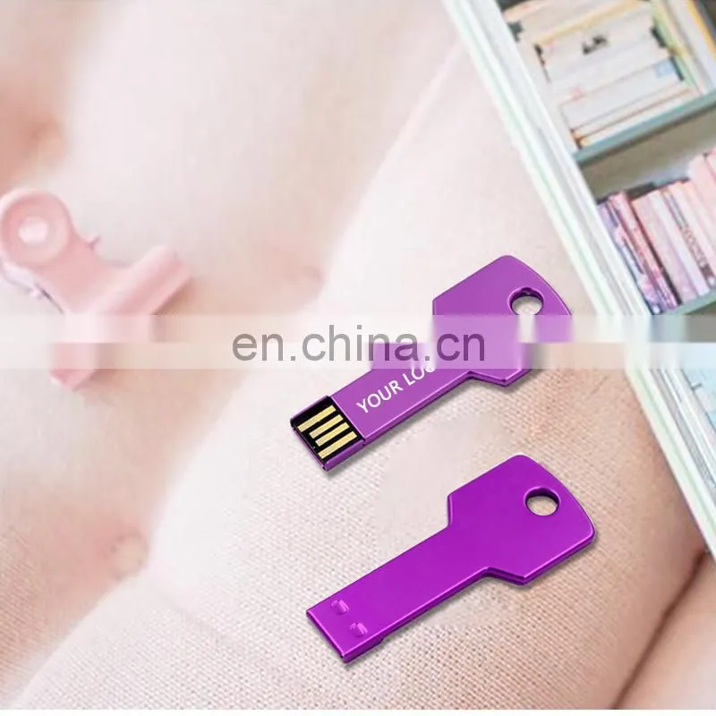Low Price Custom Promotion Metal USB Stick USB 2.0 Popular Pen Drive Key Shaped USB Flash Drive