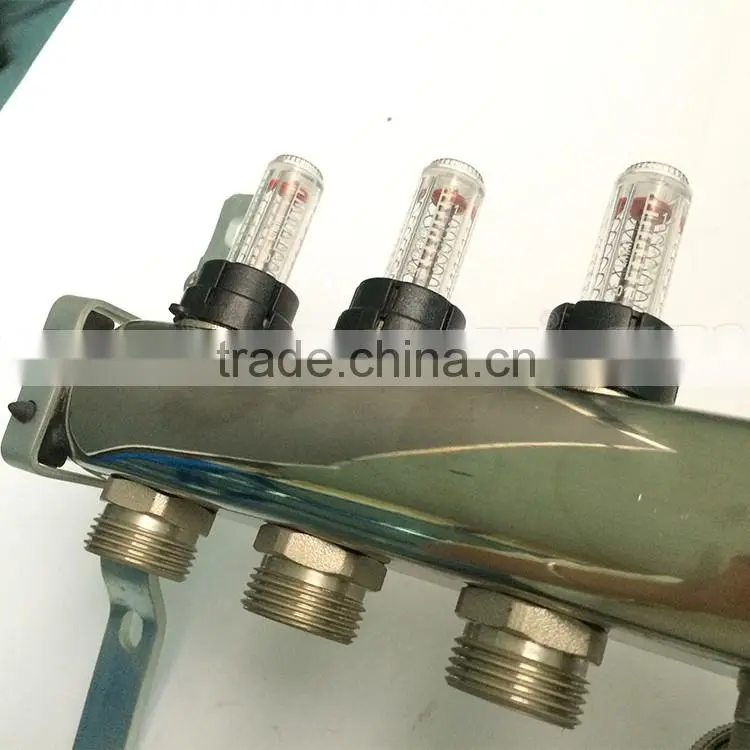 Customize size hotsale plumbing brass one-piece manifold for underfloor heating