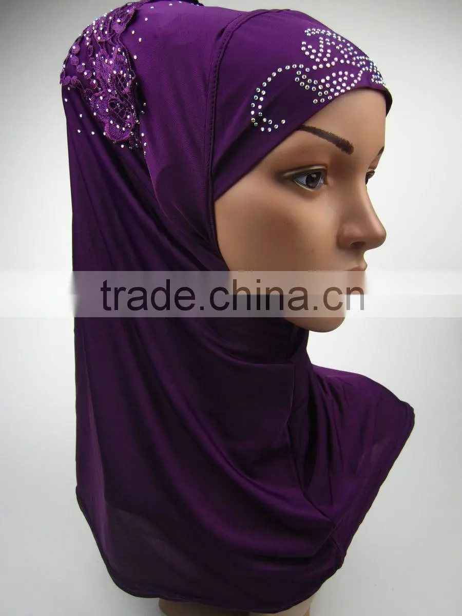 Fashion Applique HIJAB 12colors islamic Merly adult headscarf shawl