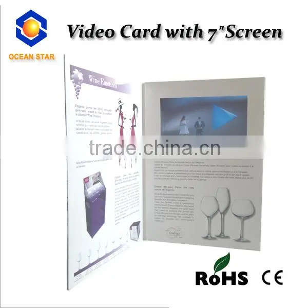 customized 2.4/2.8/4.3/5/7/10.1 inch video business card lcd video brochure
