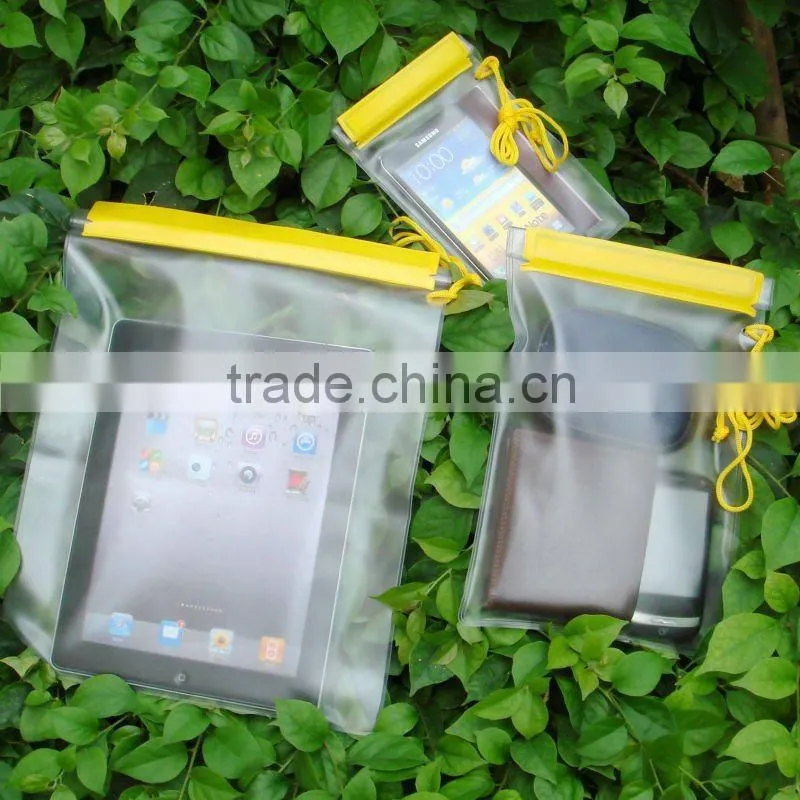 Factory clear Waterproof Case large water resistant dry case to hold wallet smart mobile camera passport