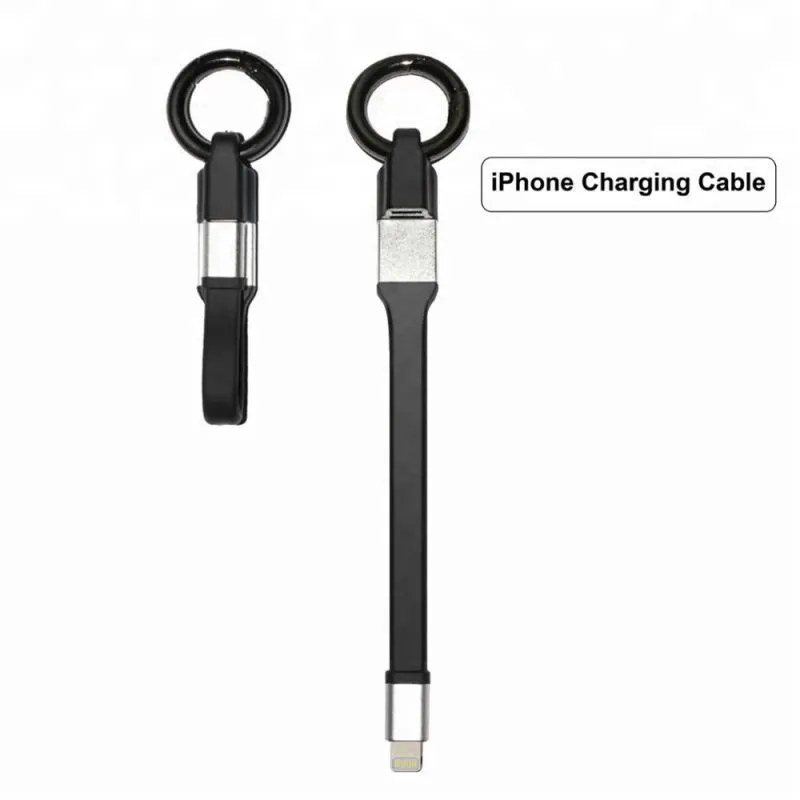 mini portable mfi certified 8pin keychain USB cable fast charging 15cm data charger for iPhone 7/8/X