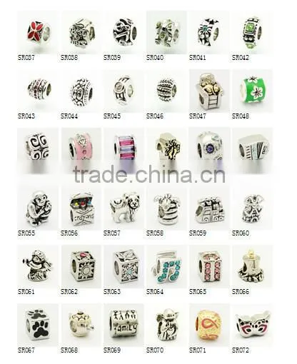 Hot sels metal beads popular letter beads
