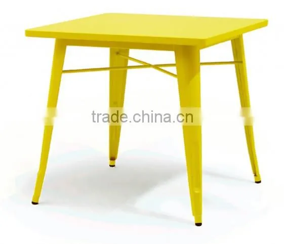 hot sale yellow color metal high table by Xavier pauchard for dining room