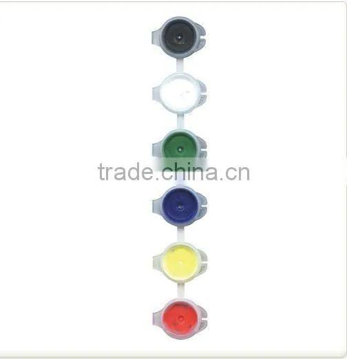 FROGS CERAMIC PAINT DIY 6 COLORS 5ML PER COLOR WITH 3 CERAMIC FROGS A BRUSH AND PALETTE