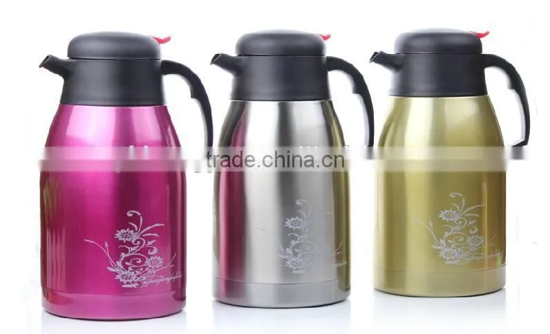 LFGB/EU double wall stainless steel coffee thermos pot 1.2/1.5/2.0L