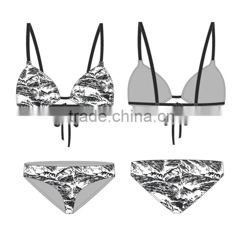 2016 Wholesale fashion swim wear sexy open deep v one piece women swimwear