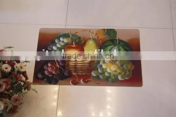 Newest microfiber printed bathroom door mat, custom size bathroom door mat