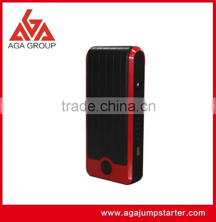 Shenzhen OEM 12000mAh Red Black 12V Mini Emergency Car Jump Charger Starter Booster with SOS Led Flash Light