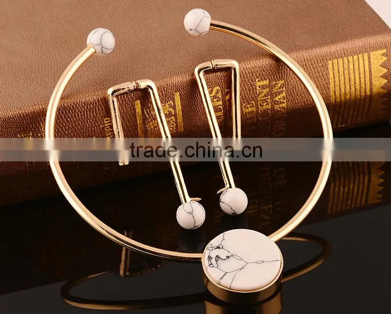 Fashion Jewelry Vintage Resin National Style Simple Women Necklace Set