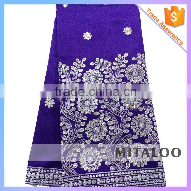 Mitaloo MGP0042 Nice Design George Lace Embroidery Fabric For Party