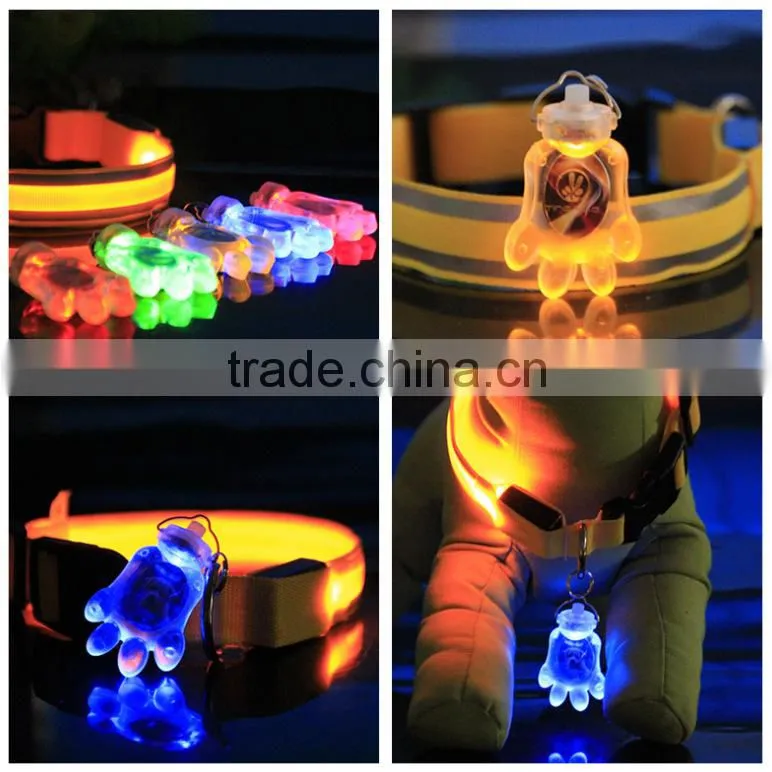 Pet Supplies Wholesale Pet Signs Cool Led Light Foot Shape Dog Pendant Luminous Pendants