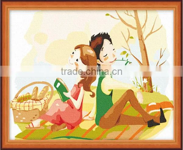 DIY digital happiness lover oil painting for decor and gifts (20x30cm)