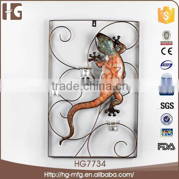 Gecko Home Decoration Cast Wrought Iron Wall Decor