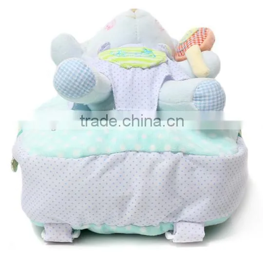 stuffed animal backpack for school/plush school bag for child/plush school bags