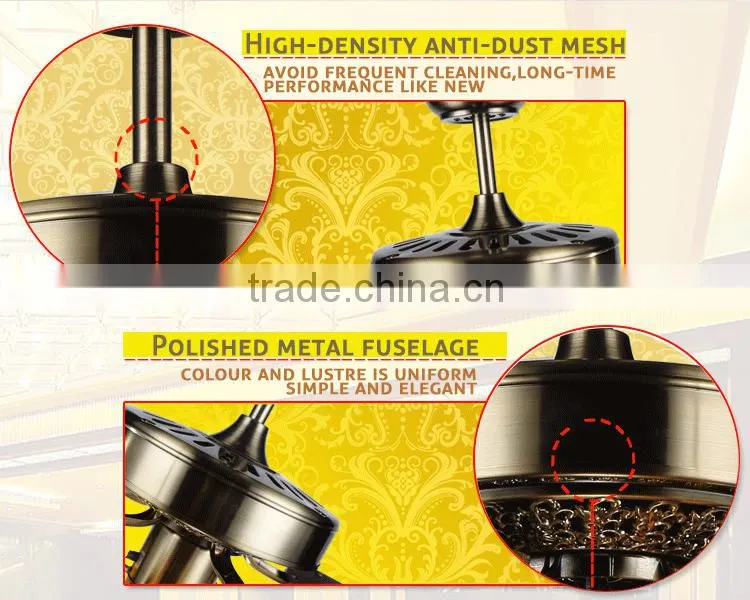 Push Button Big Light Ceiling Fan Made In China