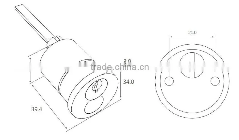 Schlage LFIC Rim Cylinder Housing for Panic bar