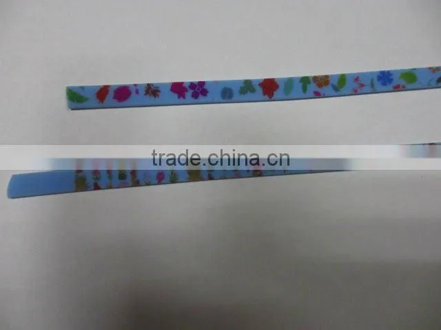 Silicone strip with printed artwork