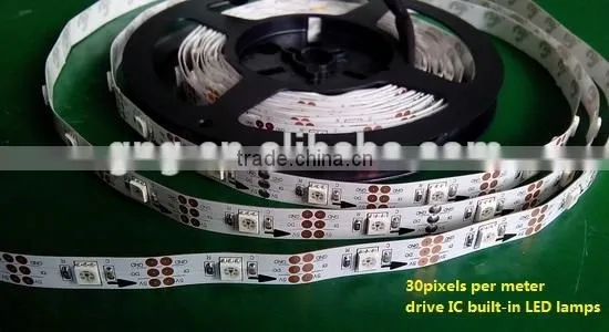 IC Built-in SMD5050 LED DC5V 60pcs per meter addressable RGB led flexible strip light