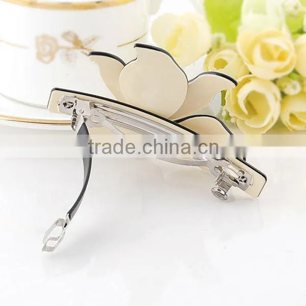 2014 Latest Design Big Flower Hair Clips With Crystal