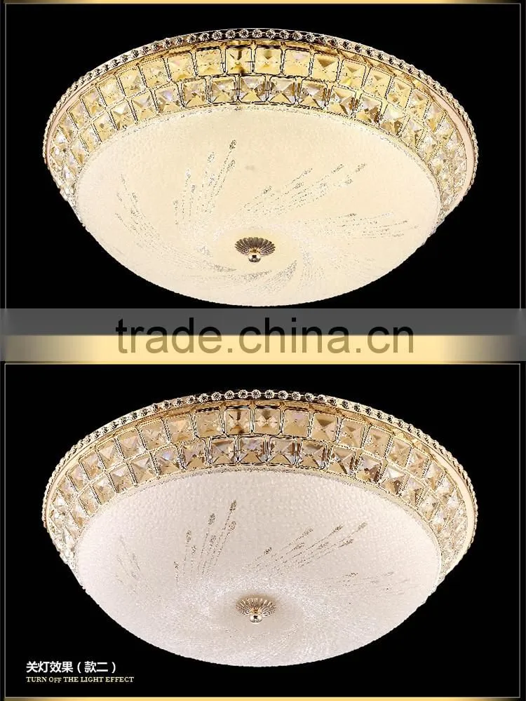 60W Modern Luxury LED Crystal Ceiling Light Living Room LED Absorb Dome Light SMD Double-Color