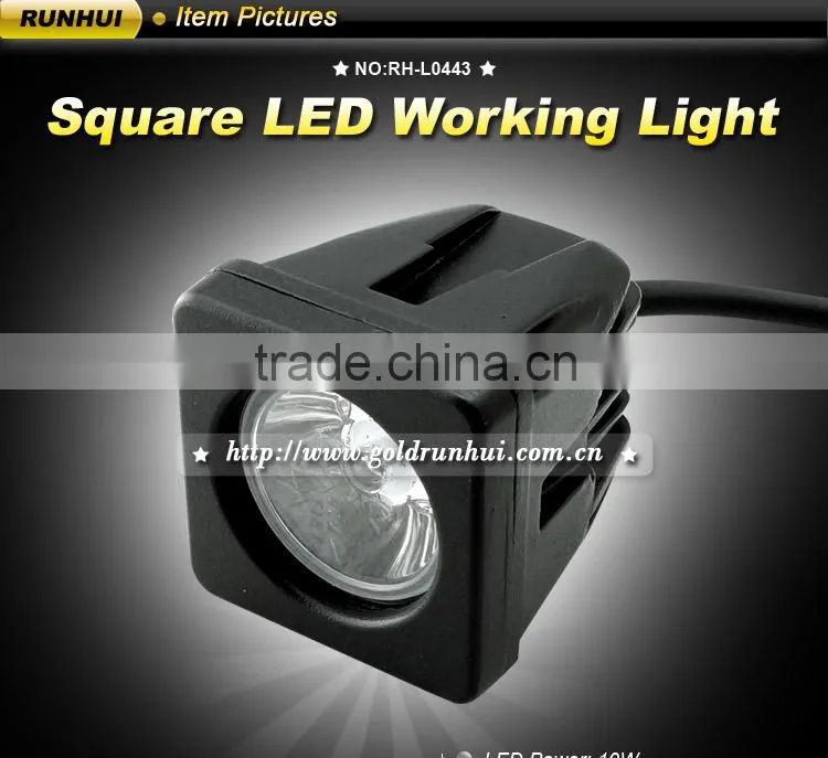 GoldRunhui RH-L0443 2inch truck Led driving light 10W Led Truck Off Road Light 10w