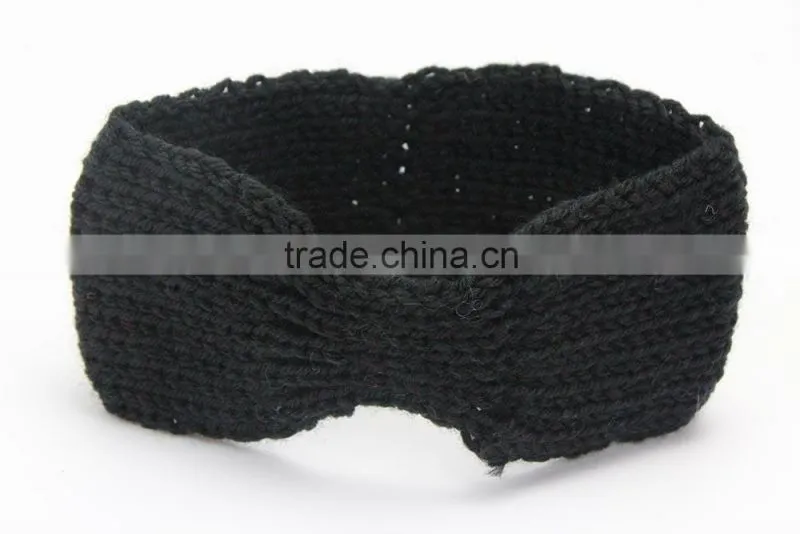 Hot-sales baby crochet headband headwraps children knitted headbands for hair accessories kids headwear