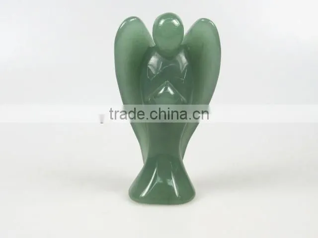 Natural Light color rose quartz angel carving for wholesale