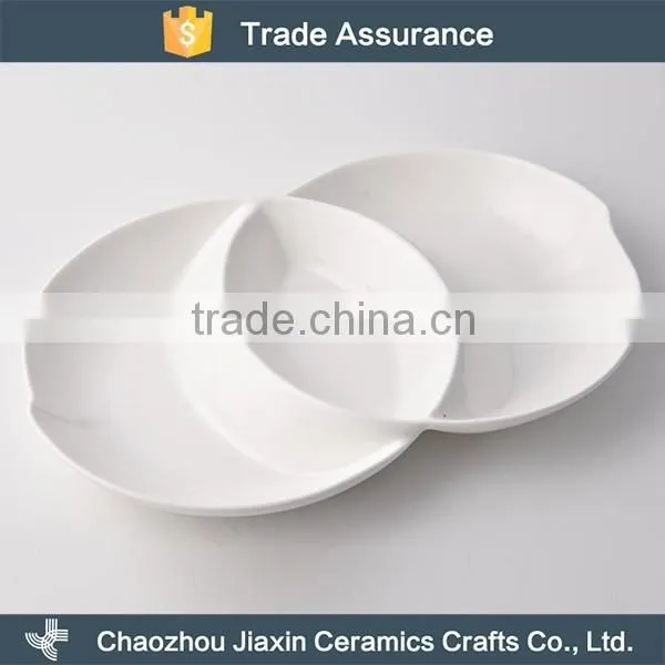 Wholesale cheap white porcelain snack dish for sale
