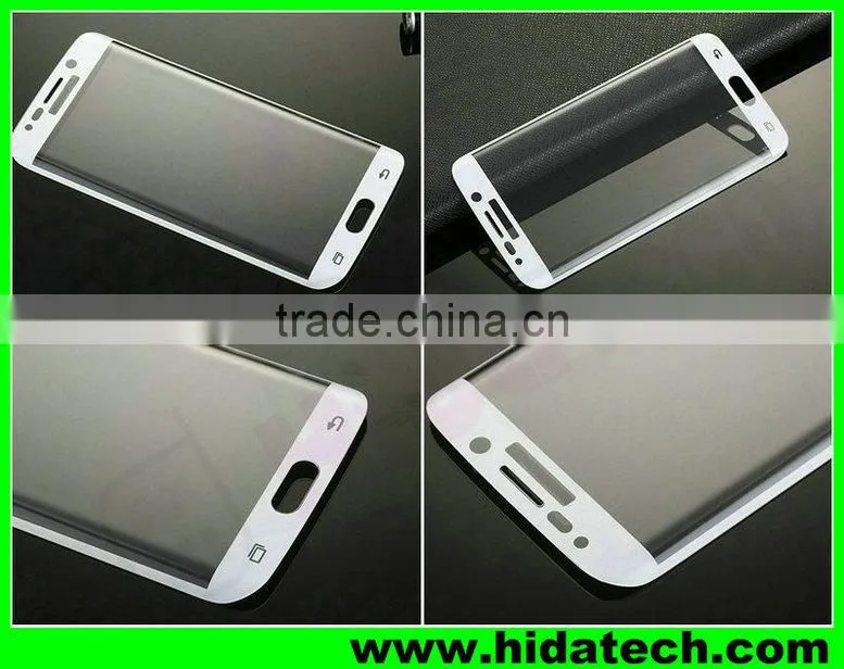 Best selling ultra thin full cover curved 3d tempered glass screen protector for Samsung S6 edge G925I