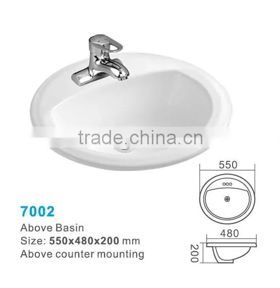 ceramic under counter basin with wash hand and wash head
