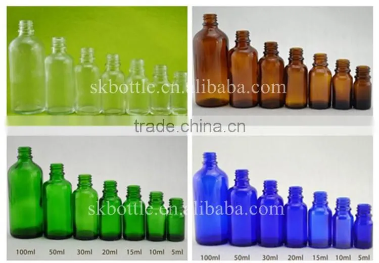 120ml lotion latex bottle Glass top bottle Round glass bottle with blue screw cap