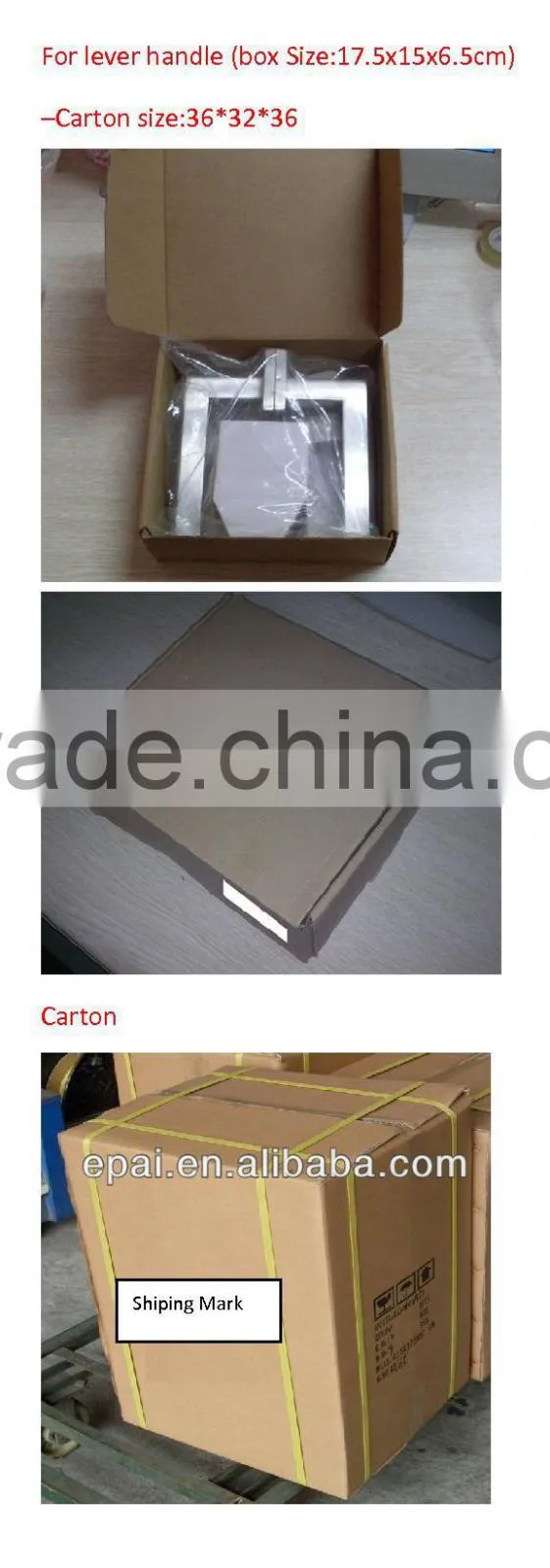 Toilet door Stainless steel door handle on plate