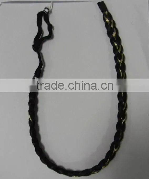 fashion synthetic elastic braided hair band